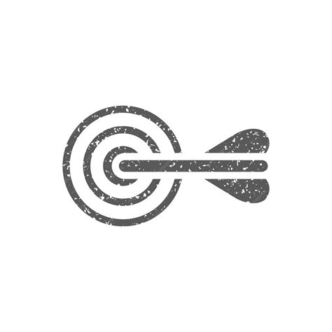 Premium Vector Arrow Bullseye Icon In Grunge Texture Vector Illustration