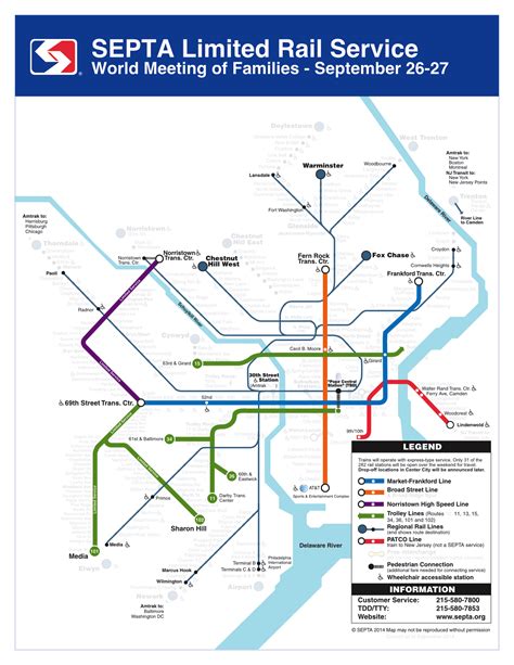 I Modified The Septa Map To Show Service Changes During The Papal Visit