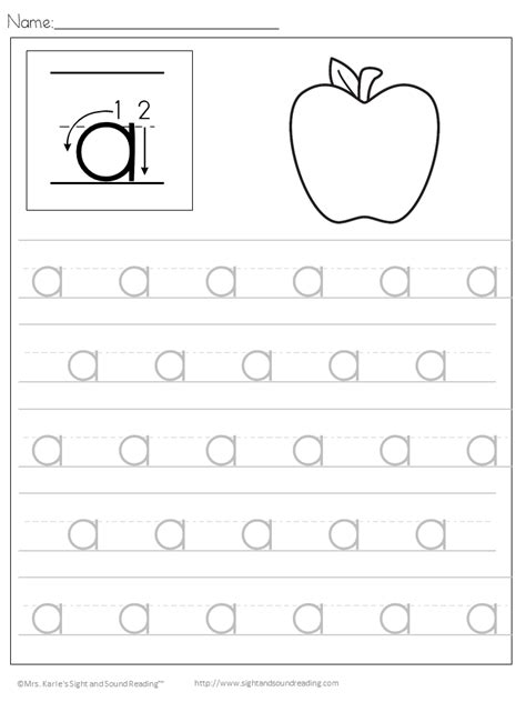 Handwriting Practice For Kids Free Download Of Alphabet