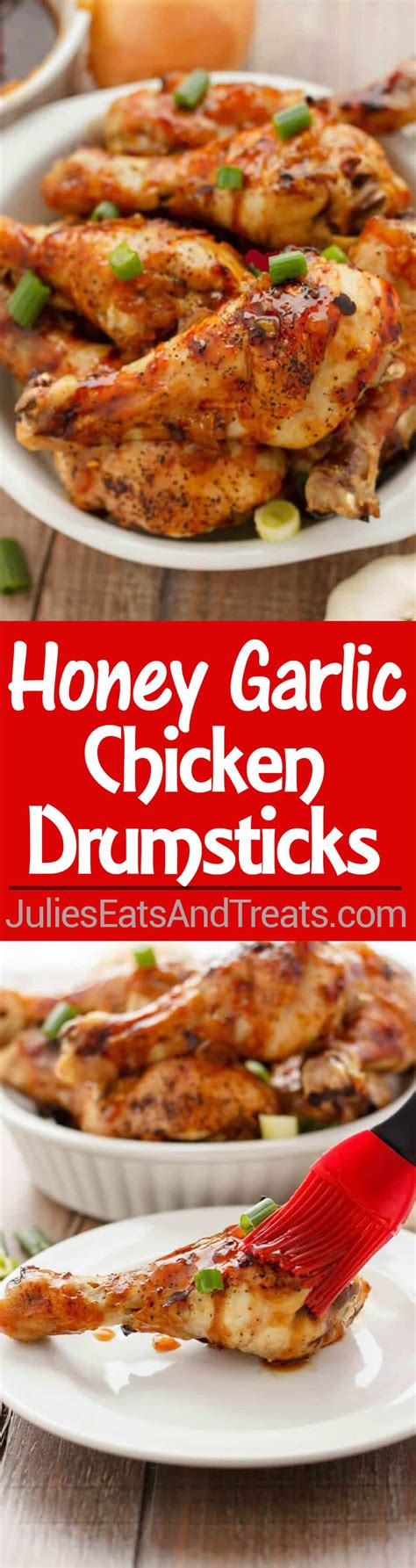 Honey Garlic Chicken Drumsticks Recipe + VIDEO - Julie's ...