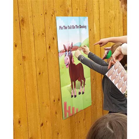 Hooqict Pin The Tail On The Donkey Game Pin The Tail Games For Kids