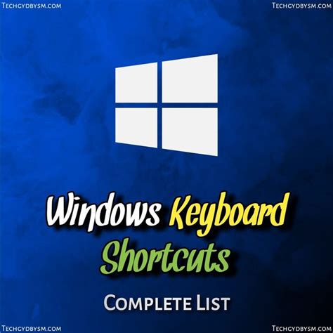 Windows Keyboard Shortcuts Complete List