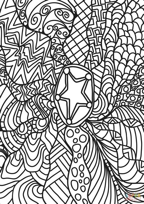 Abstract Doodle Coloring Page Free Printable Coloring Pages