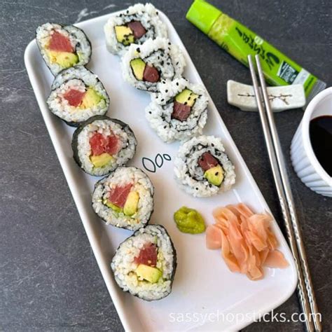 Easy Homemade Tuna Avocado Roll Recipe 2 Ways Sassy Chopsticks