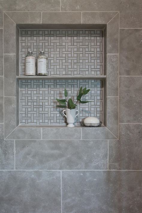 Bathroom wall and floor tiles design ideas. White Modern Master Bathroom with Gray Tile Shower | HGTV