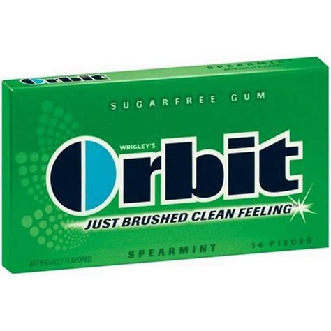 Orbit Sugar Free Gum Spearmint 14 Sticks