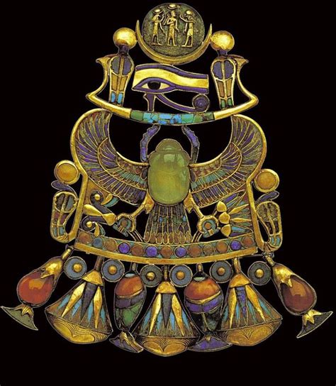 Pharaoh Tutankhamuns Golden Pectoral The Lustrous Yellow Green Scarab