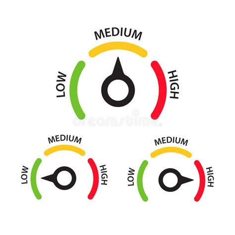 High Medium Low Meter Icon Vector For Graphic Design Logo Website
