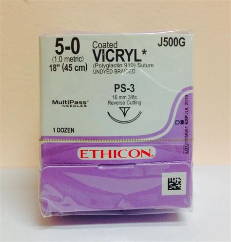 Ethicon J500g Coated Vicryl Polyglactin 910 Suture