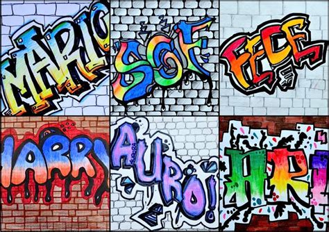 Name In Graffiti Style Graffiti Lettering Art Lessons