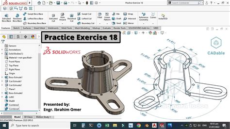 Solidworks Practice Exercise 18 Solidworks Advanced Part Modeling