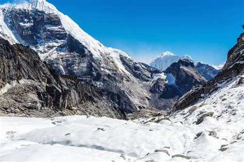 Snowy Mountains Of The Himalayas Stock Photo Image Of Adventure Cold