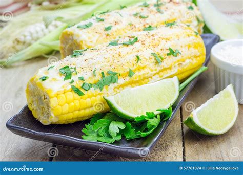 Mexican Corn With Butter Mayonnaise Parmesan Chili Cilantro Lime