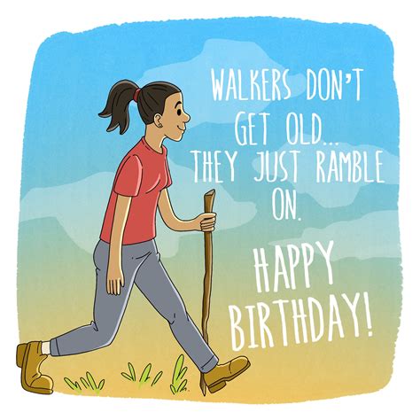 Walkers Dont Get Old Happy Birthday Card Boomf