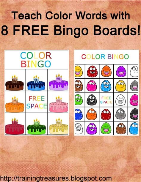 Free Color Bingo Cards Free Homeschool Deals