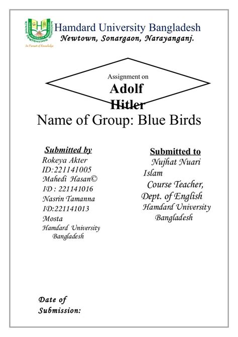 Group Cover Page