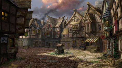 Medieval Town Fantasy Village Fantasy Town Fantasy City