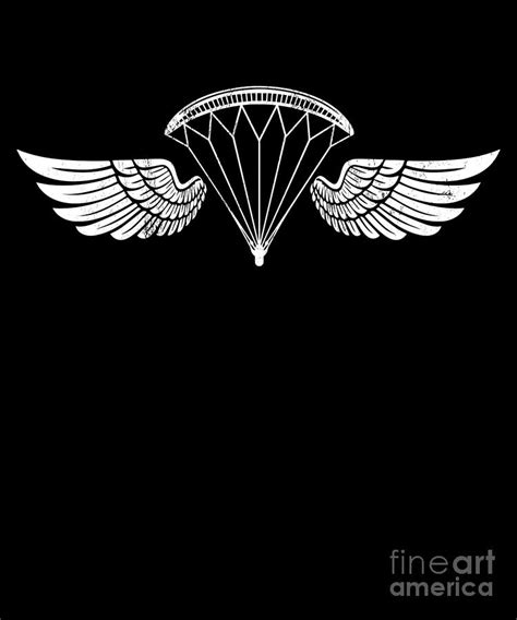 Us Army Parachute Wings Badge Airborne Drawing By Noirty Designs Pixels