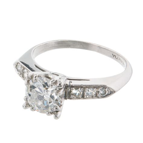 Although the art deco era was a brief period in history, it made lasting impact to jewelry design and engagement ring trends. Vintage 1940 Transitional Cut Diamond Engagement Ring Platinum | eBay