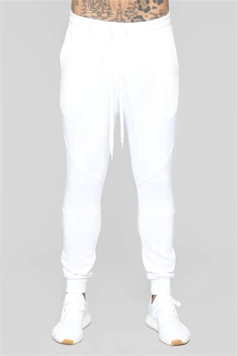 Estate Jogger Pants White White Joggers Mens Athletic Wear White