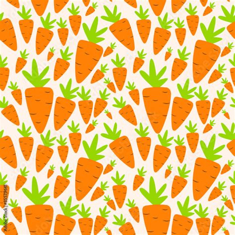 Carrot Seamless Pattern Background Vector Illustration Stock Image