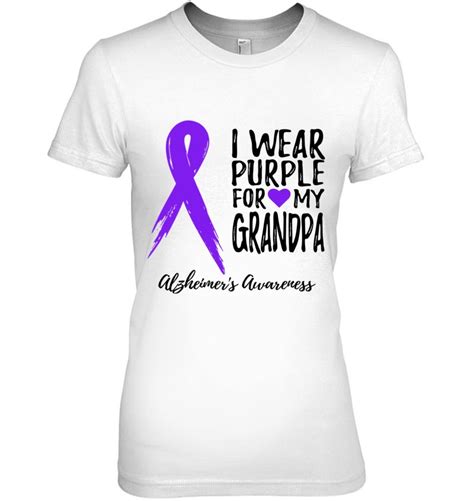 I Wear Purple For My Grandpa Alzheimers Disease Awareness T Shirts Hoodies Svg And Png Teeherivar