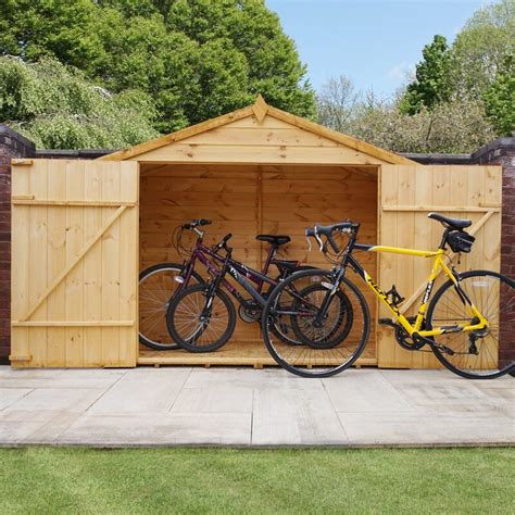 Mercia Garden Products 7 Ft W X 3 Ft D Shiplap Apex Wooden Bike Shed