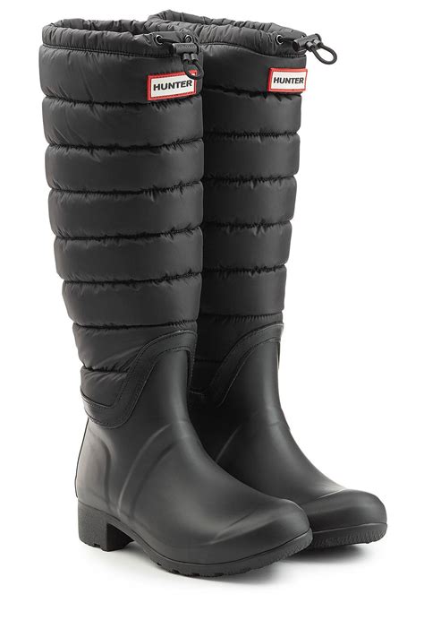 Hunter Quilted Wellington Boots In Black Lyst