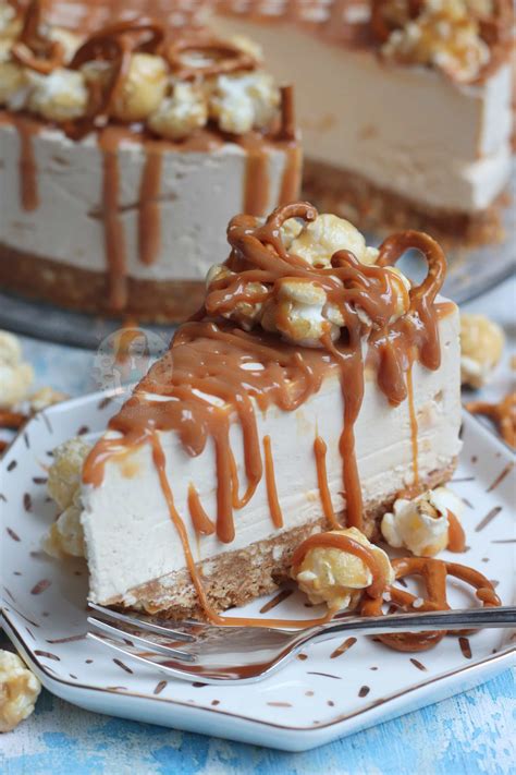 No Bake Salted Caramel Cheesecake Janes Patisserie