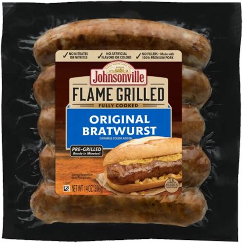 Johnsonville Flame Grilled Fully Cooked Original Bratwurst 14 Oz Fry