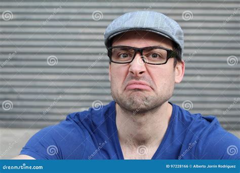 Man With A Grumpy Expression Stock Photo Image Of Funny Hating 97228166