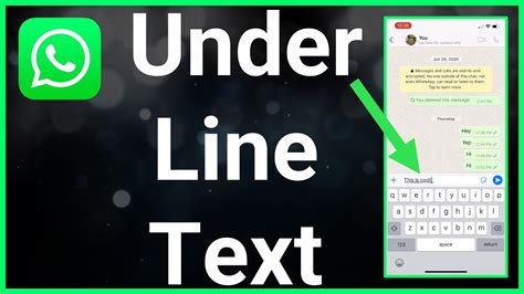 How To Underline Text In Whatsapp Youtube