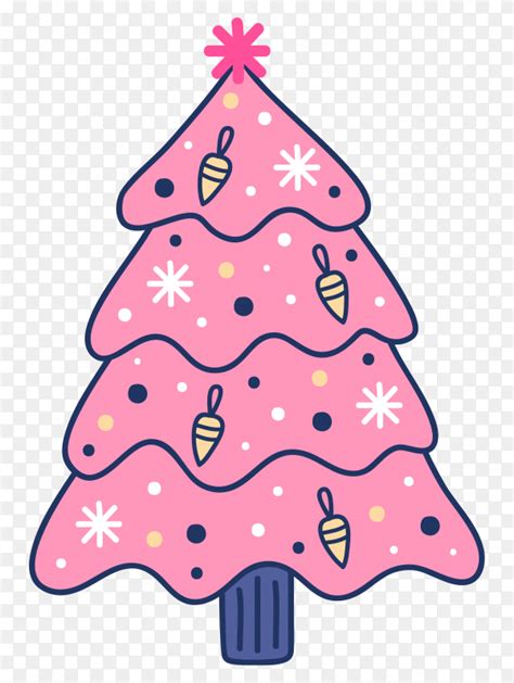 Hand Drawn Pink Christmas Tree On Transparent Background Png Similar Png