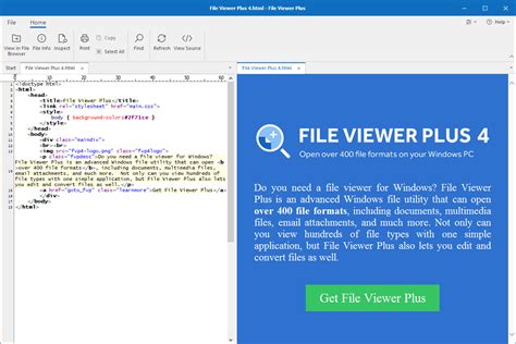 Open Html Files With File Viewer Plus