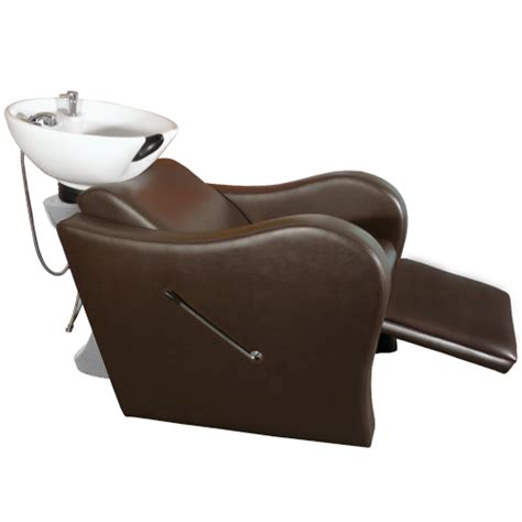 Adjustable backwash shampoo barber chair salon spa. Brown Shampoo Chair and Bowl Wave