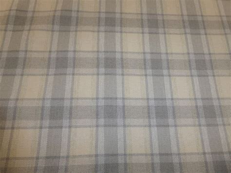Grey And Natural Tartan Check Weave Upholstery Fabric Shetland Ellbee