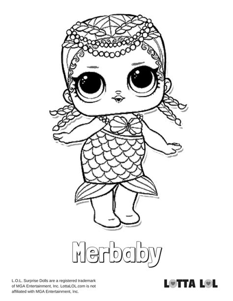 Lol Merbaby Coloring Pages
