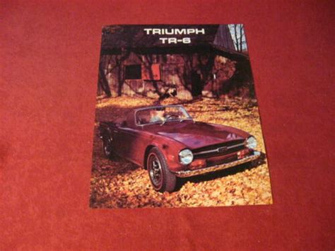 1969 Triumph Tr 6 Sales Sheet Brochure Booklet Catalog Old Original