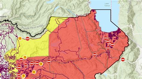 Map Evacuation Zones For Caldor Fire Burning Near Lake Tahoe Nbc Bay