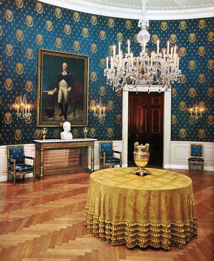 The White House Blue Room In 1962 Before The Kennedy Renovation