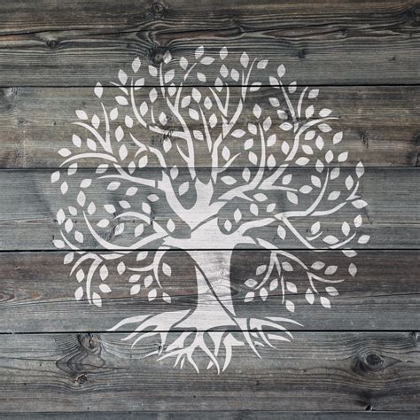 Large stencils make a stunning accent on an empty wall, try them near a sofa or table or even by the skirting board, almost any wall space that needs that extra something will do! Tree of Life Stencil - Laser-Cut Stencil of the Sacred ...