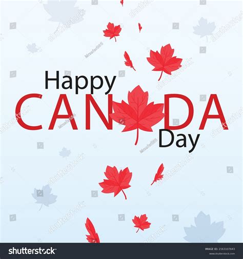 Canada Day Vector Illustration Happy Canada Stock Vector Royalty Free