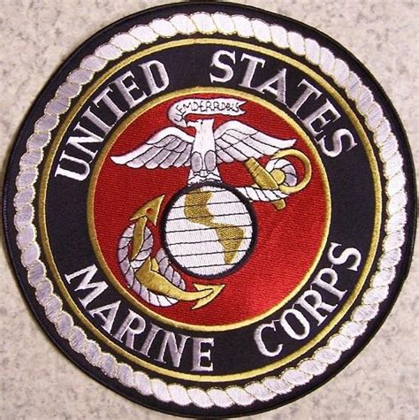 Embroidered Military Patch Extra Large Usmc Marine Corps Logo New 8