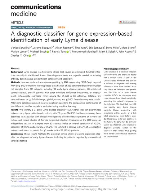 Pdf A Diagnostic Classifier For Gene Expression Based Identification