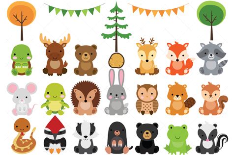 Forest Animal Clip Art Forest Animals Clipart Woodland New Zealand