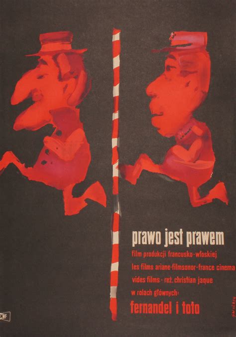 Plakat Do Filmu Prawo Jest Prawem Projekt Waldemar Świerzy 1959