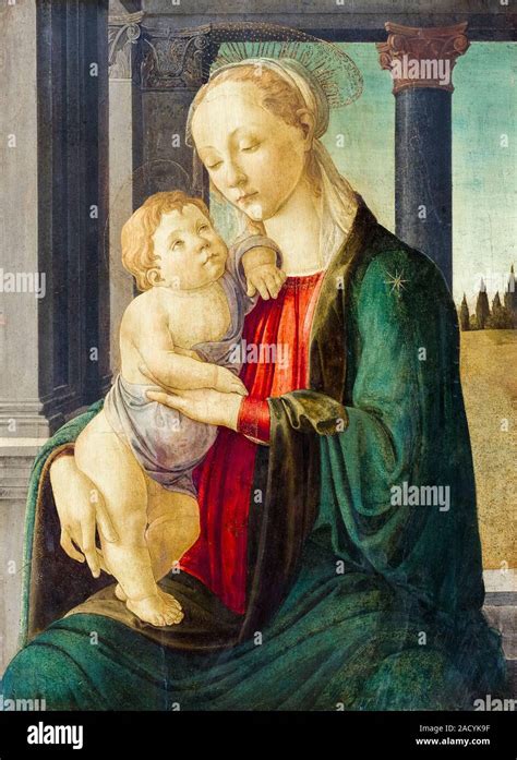 Sandro Botticelli Madonna And Child Painting Circa 1470 Stock Photo