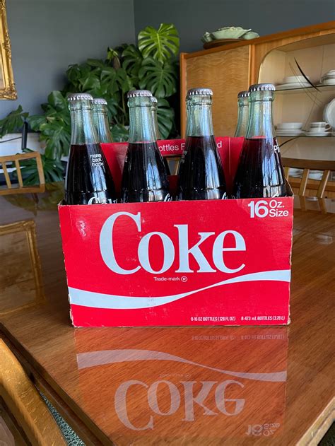Vintage Coca Cola 8 Pack Carton With 16 Oz Full Bottles Etsy Uk