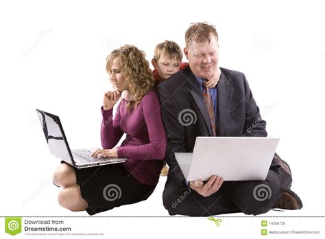 Parents Working Child Sad Royalty Free Stock Images