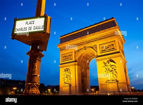 Paris Place Charles De Gaulle Stock Photo Alamy